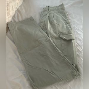 Asos Design Tall pleated front chino pants with cargo pockets in sage